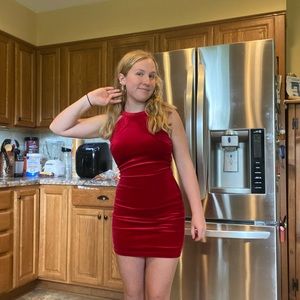 Red Velvet small Homecoming dress